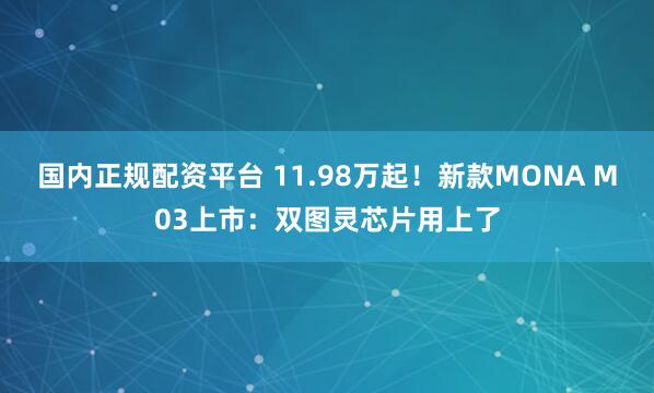 国内正规配资平台 11.98万起！新款MONA M03上市：双图灵芯片用上了